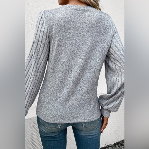 Cloud Cover Ribbed Long Sleeve Top - Picture 2 of 7